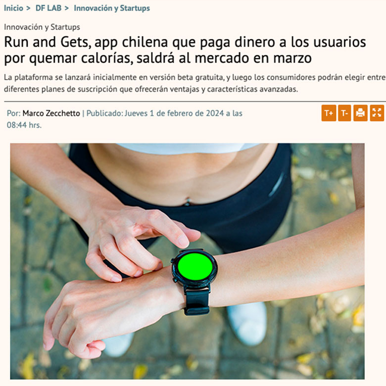 Run and Gets, la app chilena que paga dinero a los usuarios por quemar calorías